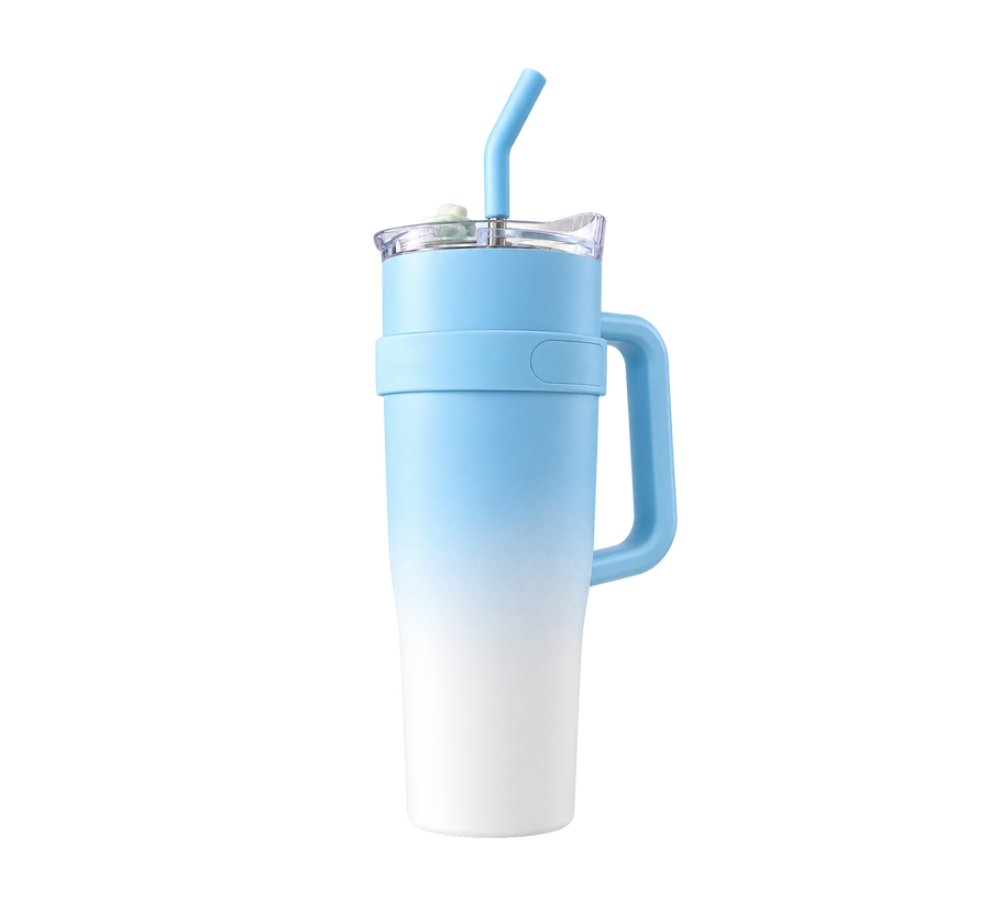 Sky Ombré Tumbler | [40 oz] with Handle & Straw